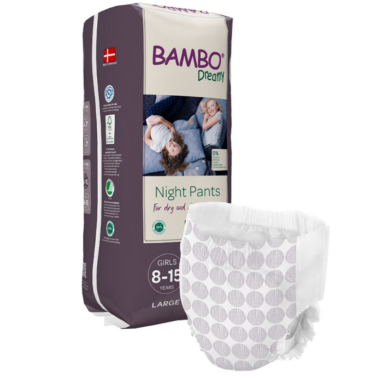 Bambo Dreamy Night Pants Girl 8-15 let, 10 ks, pro 35-50 kg