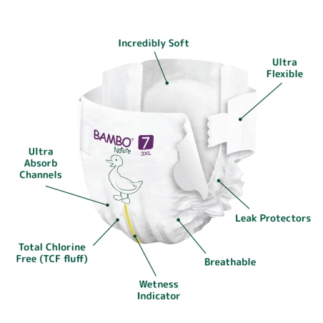 Bambo Nature 7, 40ks, pro 18+ kg